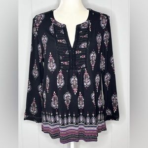 DanielRainn Women's  paisley design tunic top size small